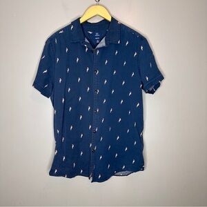 George parrot print shirt sleeve button down shirt
